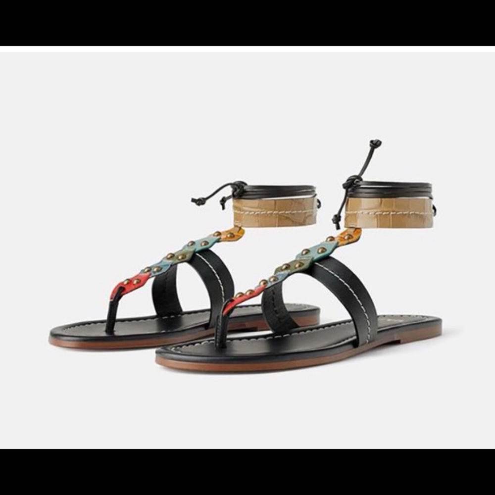 Zara limited edition leather sandals